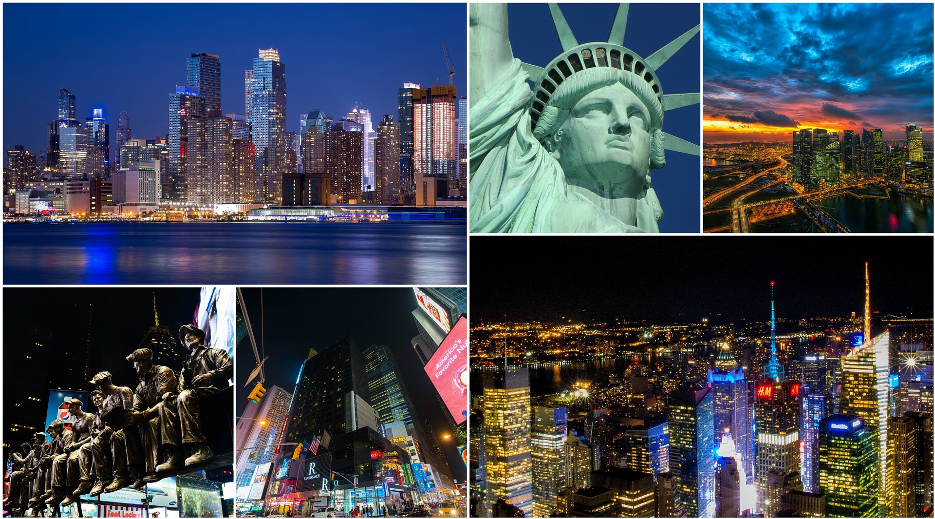 Collage of Landmarks in New York